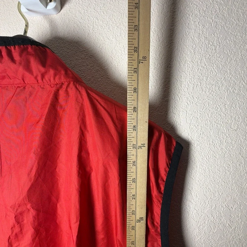 Nike Vintage Red Windbreaker Vest XXL Full Zip Lightweight Swoosh Y2K Mens